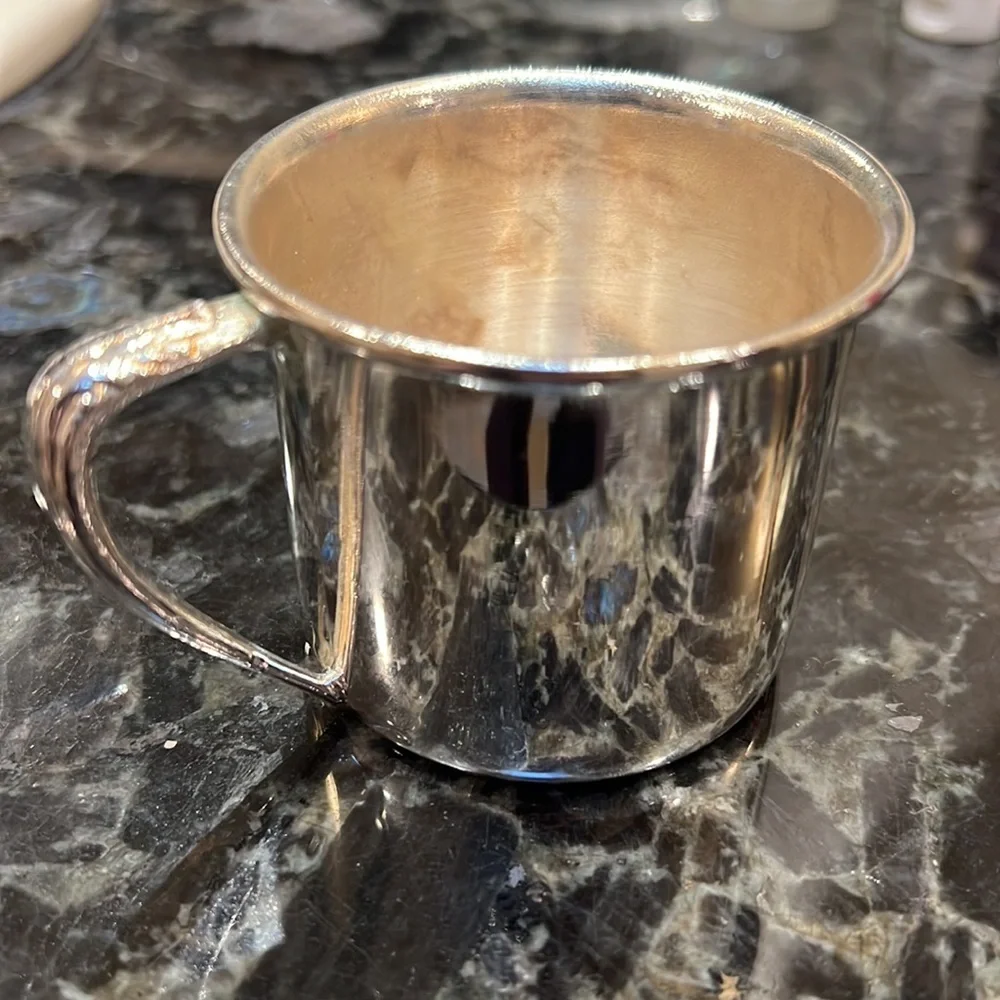 VINTAGE SILVER-PLATED CHILD CUP 1980s - Picture 2 of 14